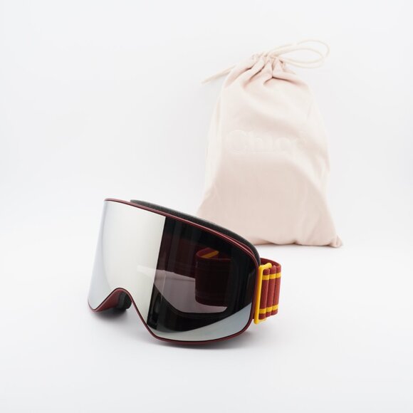 Chloe CH0072S 002 Shield Ski Mask/Sunglasses - Burgundy/Yellow/Violet main image 4